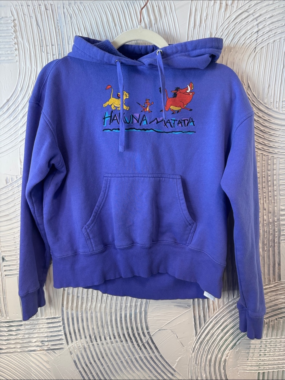 Disney Lion King Purple Hoodie with Colorful Character Print